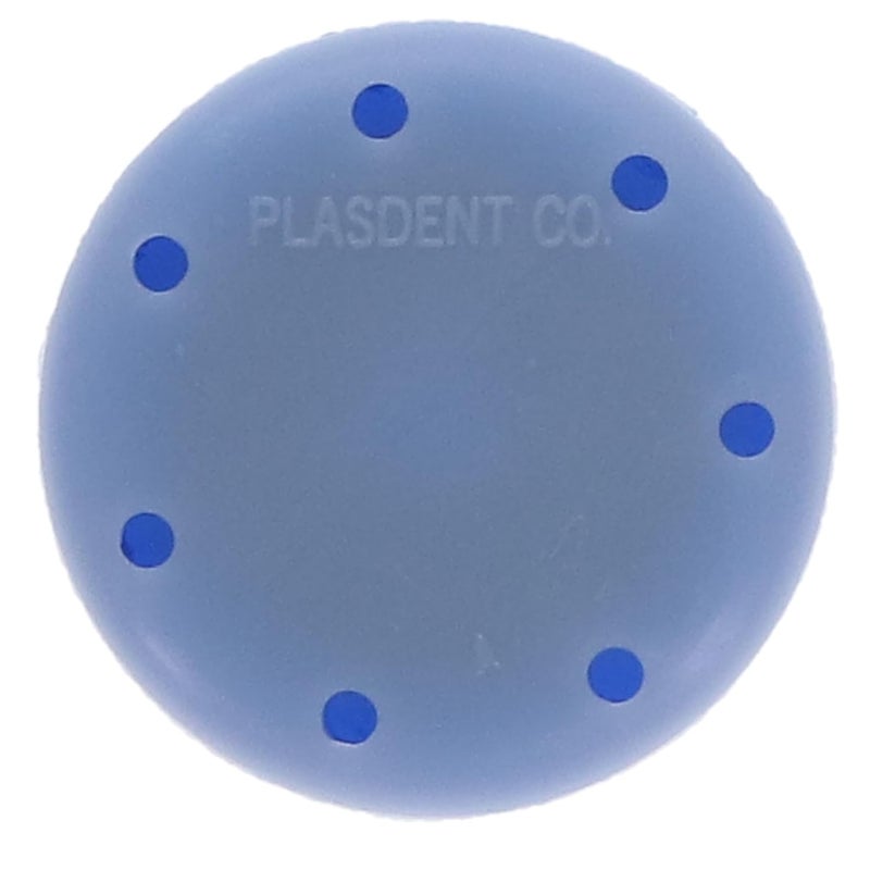 Plasdent 400BSS-2PS Round Bur Block Small Baby Blue Magnetic 7 Bur Capacity - Image 1